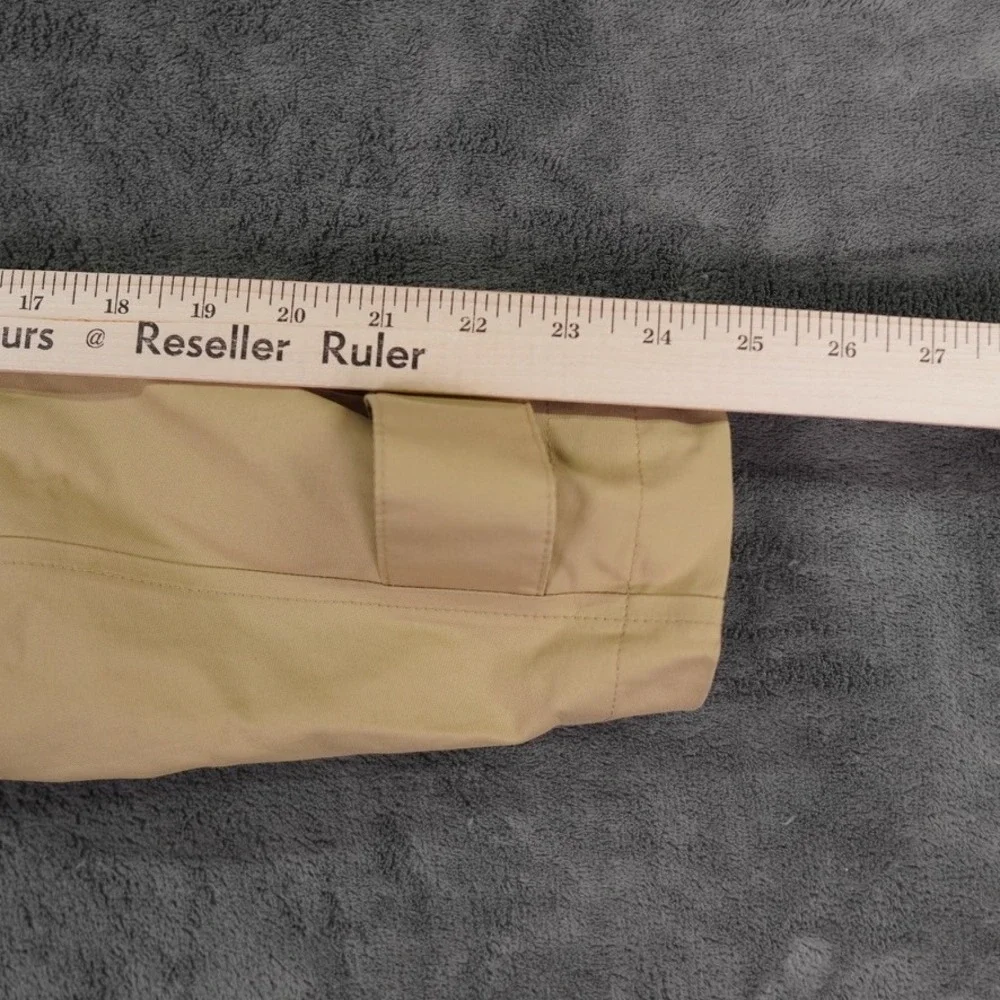 Brooks Brothers Trench‎ Coat Men Medium Khaki Cotton Y2K Belted Collar Heritage